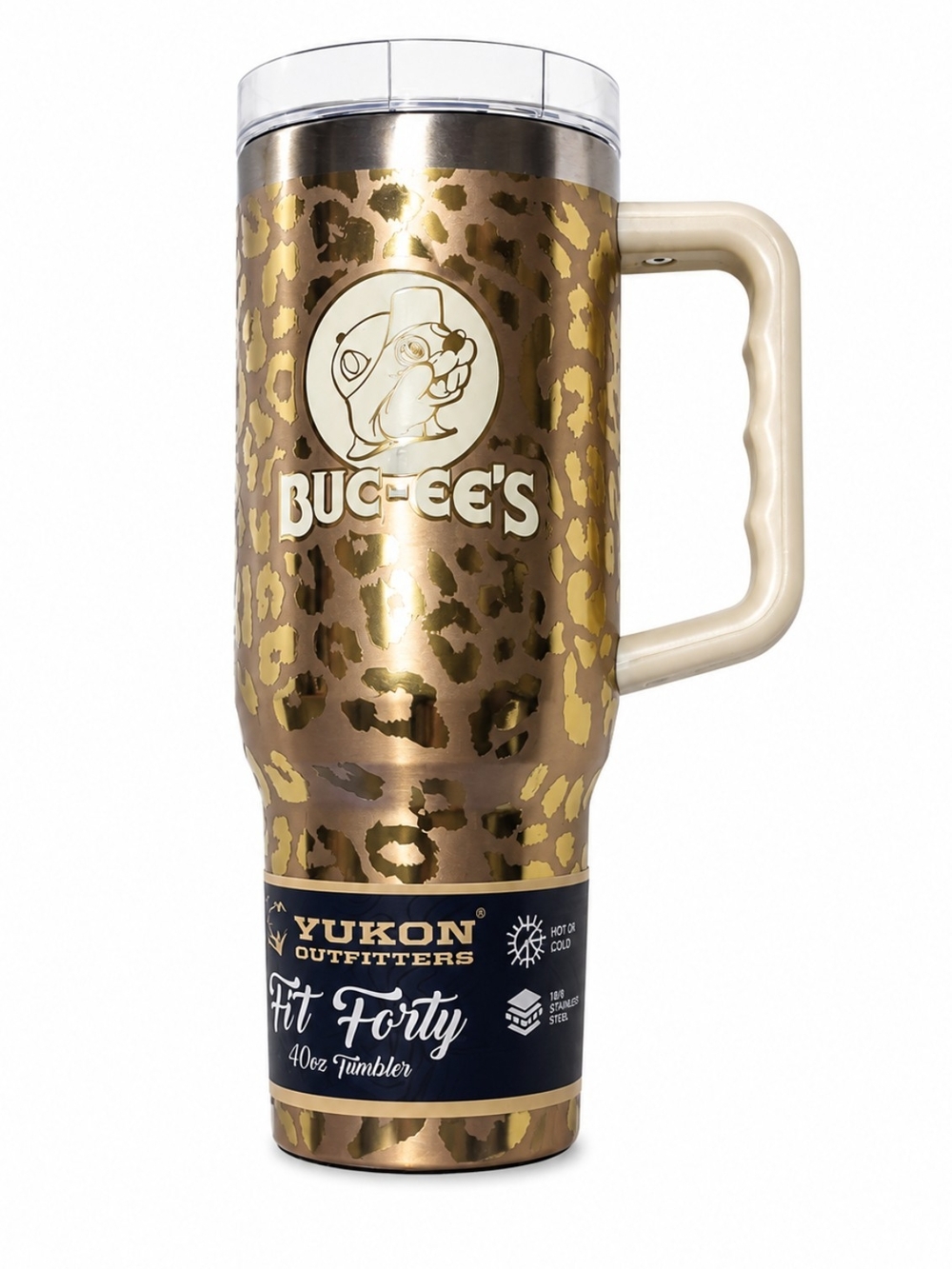 Buc-ee's 40 Oz Tumbler Gold Leopard 40oz Yukon Outfitters Travel Mug